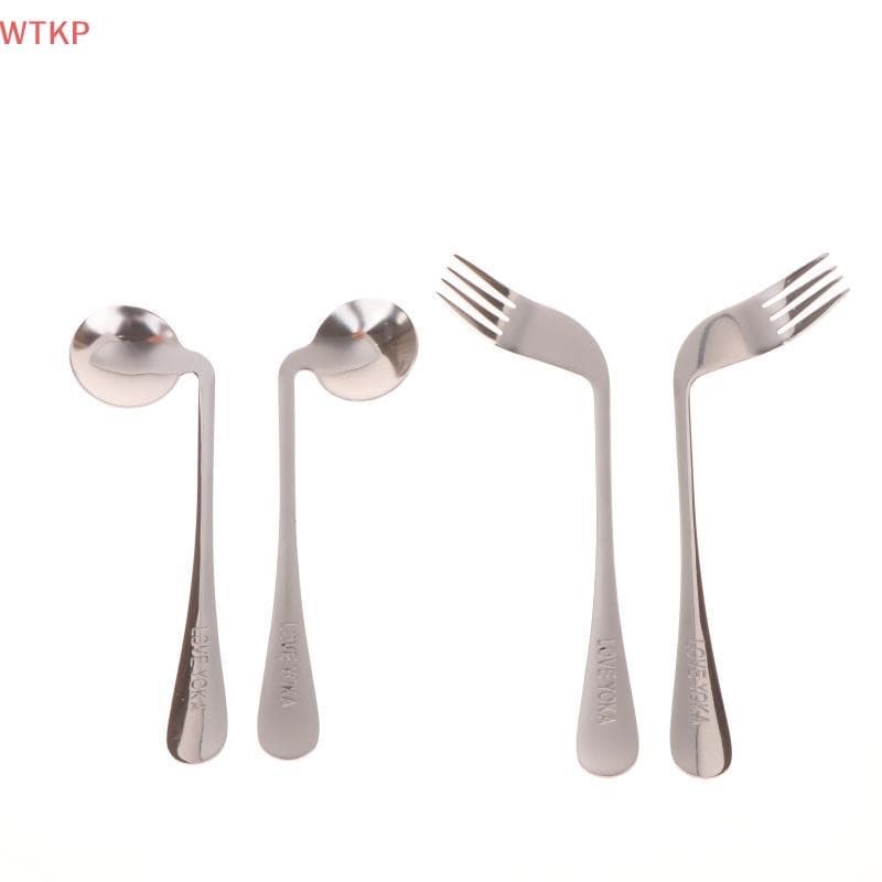 Utensílio Quente Colher Curvada Garfo Auto Alimentação Reduzir Redutor De Pressão Do Pulso Angular Para Pacientes Idosos