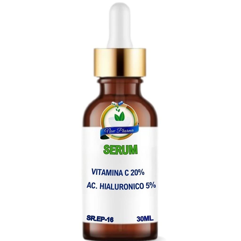 Serum Vitamina C 20% + Acido Hialuronico 5% 30ML Now Pharma
