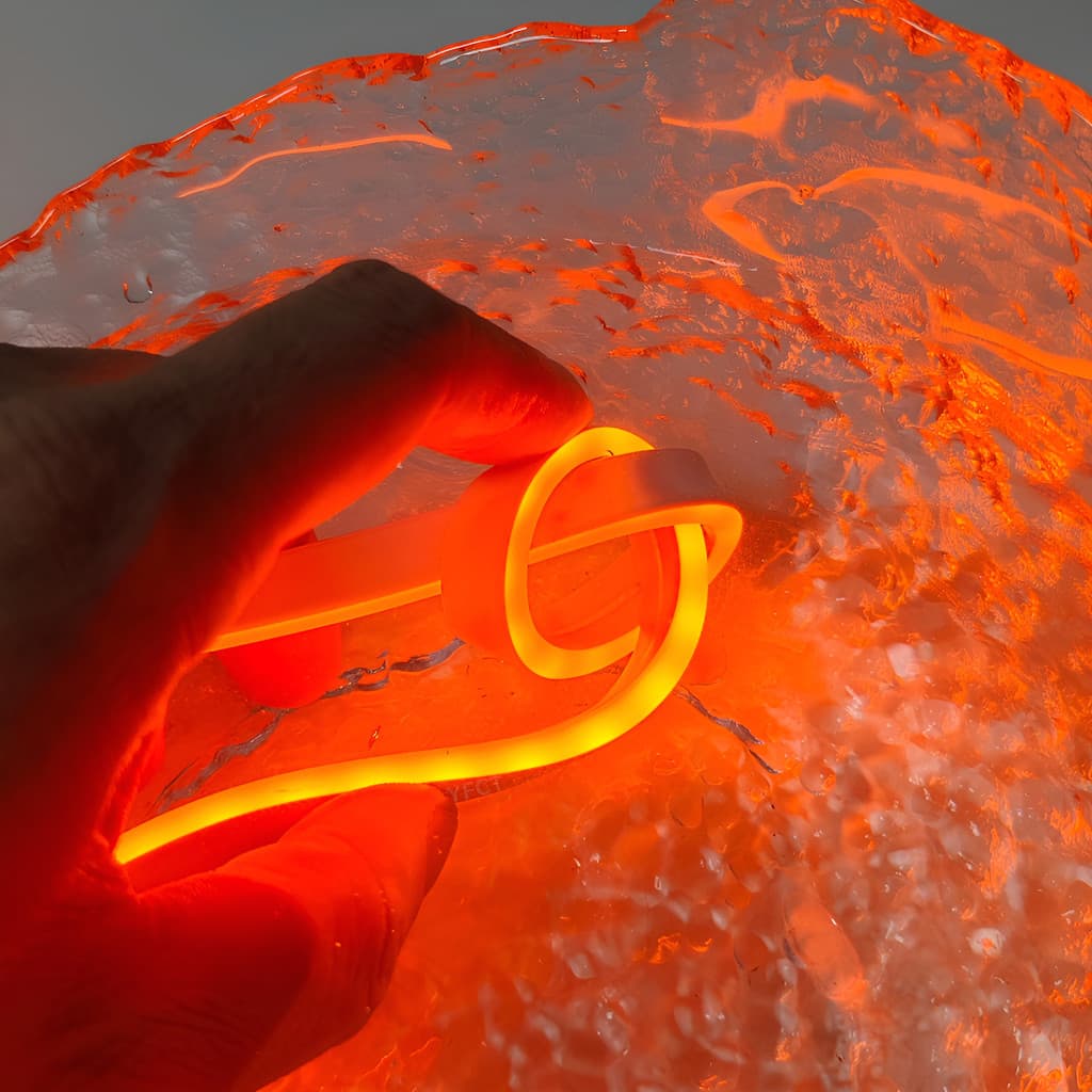 Fita Led Neon Flex 12v 5m Ip65 Silicone Alto Brilho Laranja