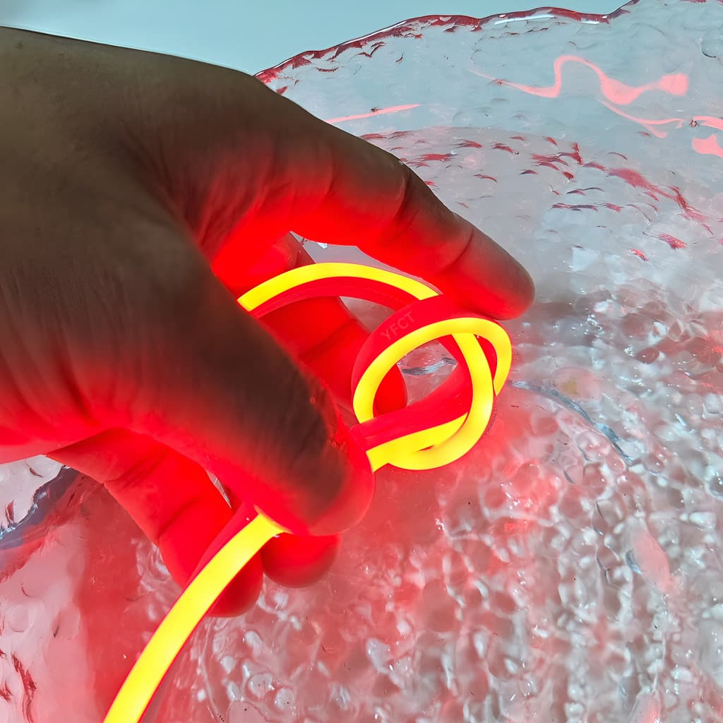 Fita Led Neon Flex 12v 5m Ip65 Silicone Alto Brilho Vermelho
