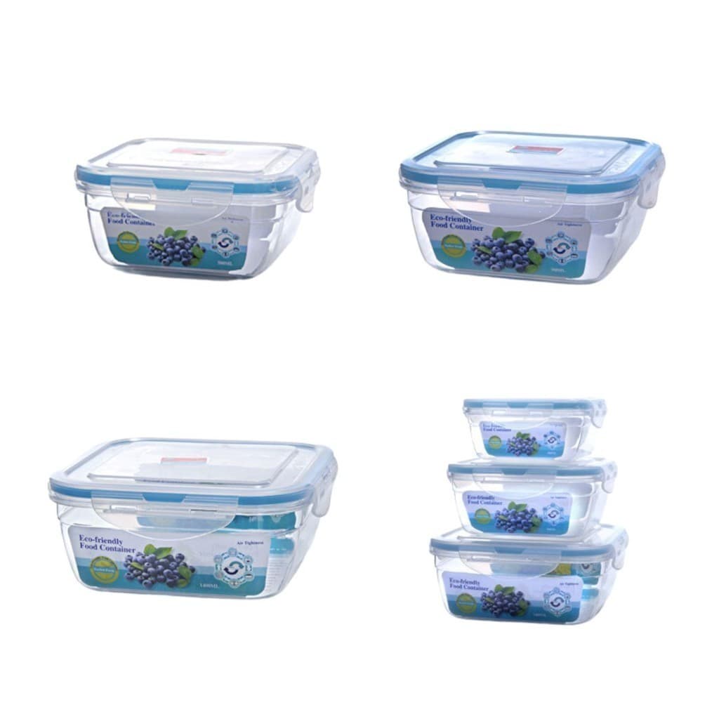 Potes herméticos quadrados - 400ml, 800ml, 1400ml KIT COM 3 **ENVIO IMEDIATO**