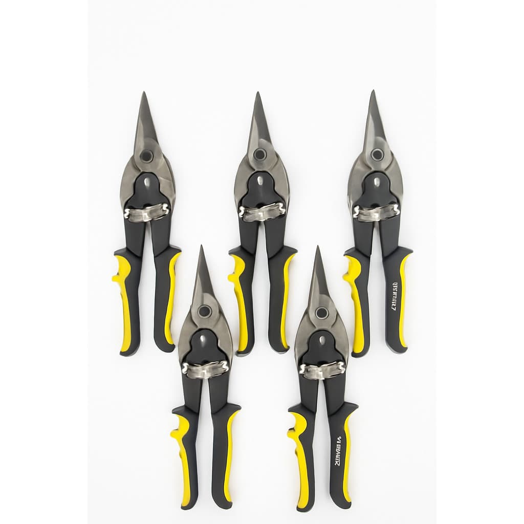 Kit Tesoura Aviação Corte Reto Chapa Ferro Aço Inox Profissional (Alicate)