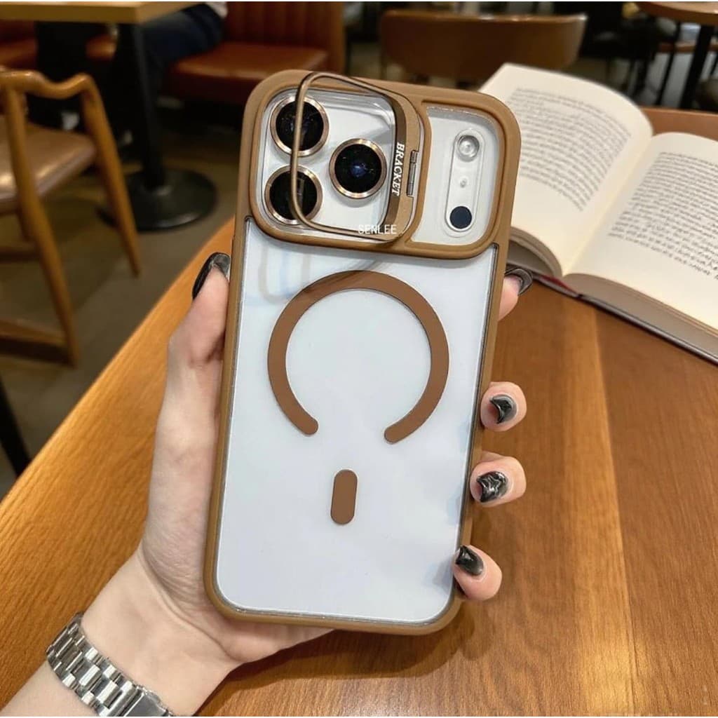 Case Magnética Luxo Para iPhone 17 Pro Max 17 Air 16 E 15 14 13 12 Pro Max / Brinde Pelicula Camera