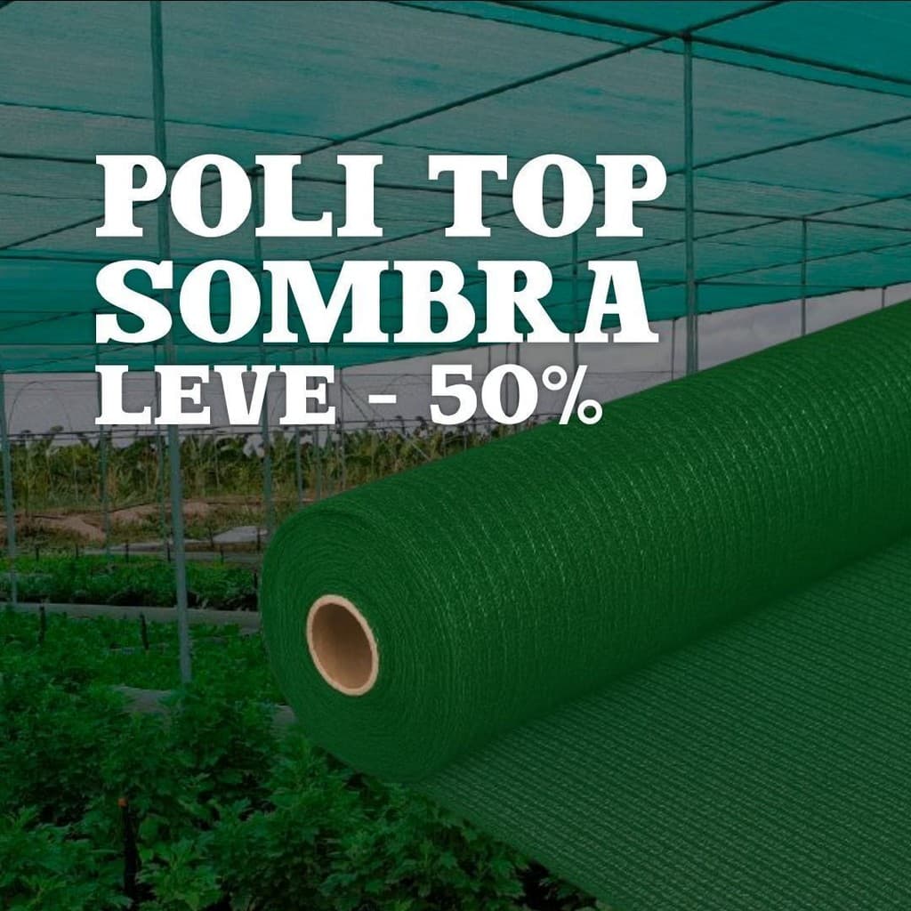 Tela de Sombreamento Sombrite 50% Politop Verde 6 Metros de Largura - Venda por Metro Linear