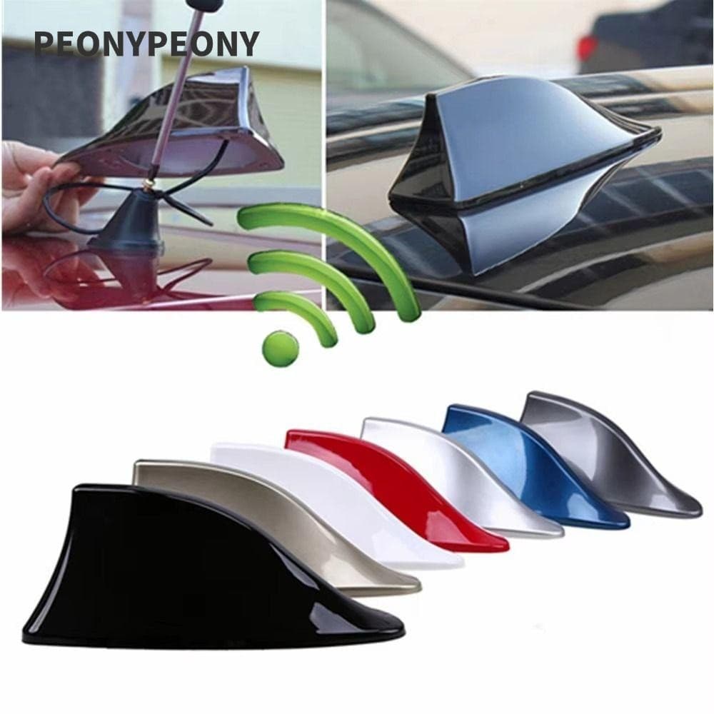 Antena De Sinal De Rádio PEONY , Barbatana De Tubarão Para Carro À Prova D'água Sem Perfurações Teto Automático FM/AM