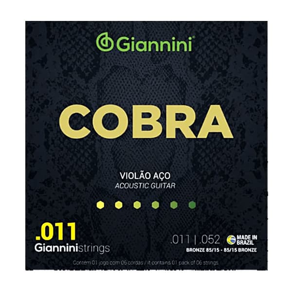 Encordoamento Violão Aço 011 Cobra Giannini