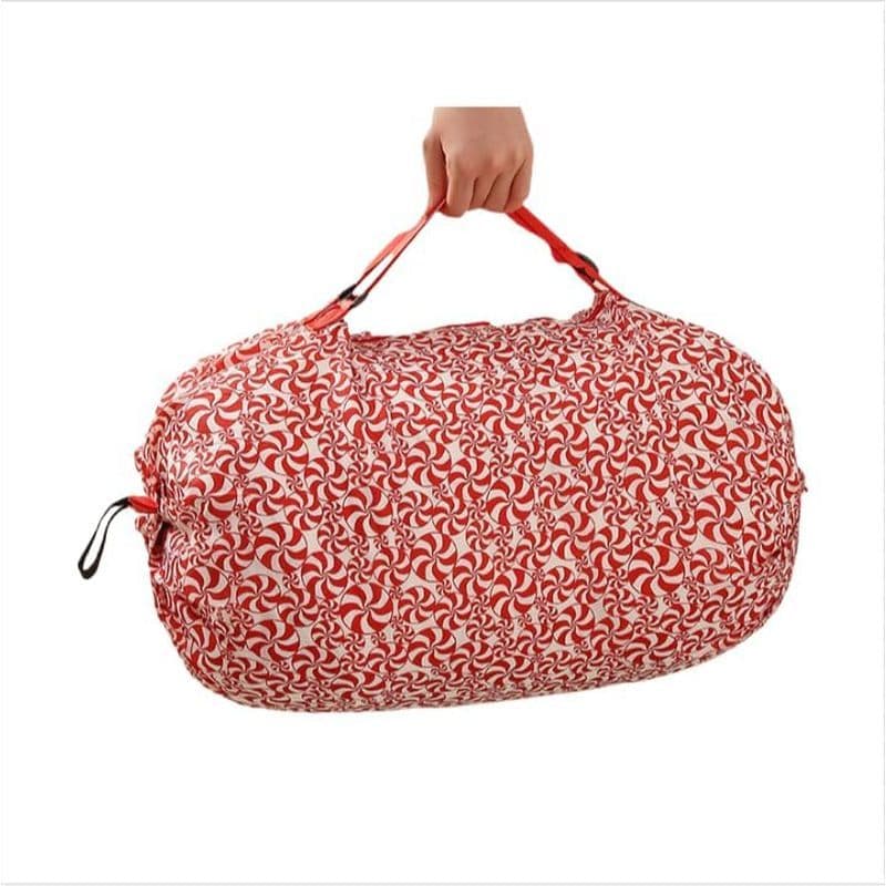 Sacola De Compras Reutilizável Dobrável , Tecido Oxford À Prova D'água , Bolsa De Armazenamento Compacta , Vermelho (Moi
