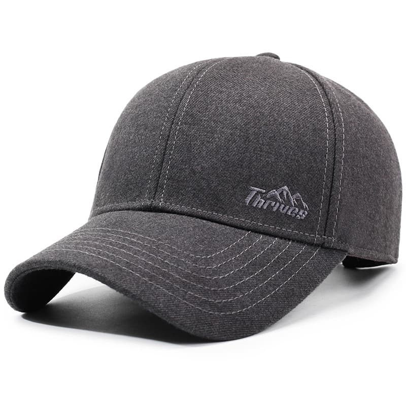 Chapéu masculino novo estilo boné de beisebol inverno quente boné de pico ao ar livre Casual duro topo outono bonito cha