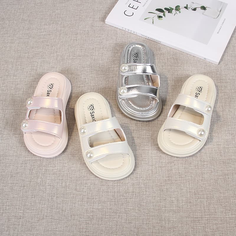 Meninas sapatos sandálias chinelos estilo princesa ao ar livre Wear 2026 verão novo estilo crianças sapatos interior ao