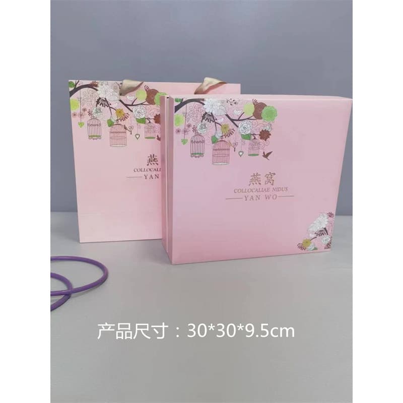 Caixa de embalagem de ninho de pássaro rosa caixa de papel de ninho de pássaro caixa de presente tônico octogonal plásti