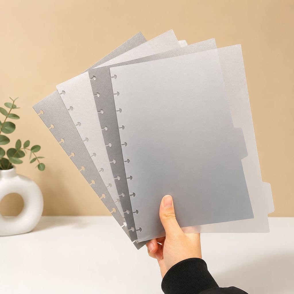 Kit 4 Ou 8 Divisórias Para Caderno Inteligente Com Abas Basicas