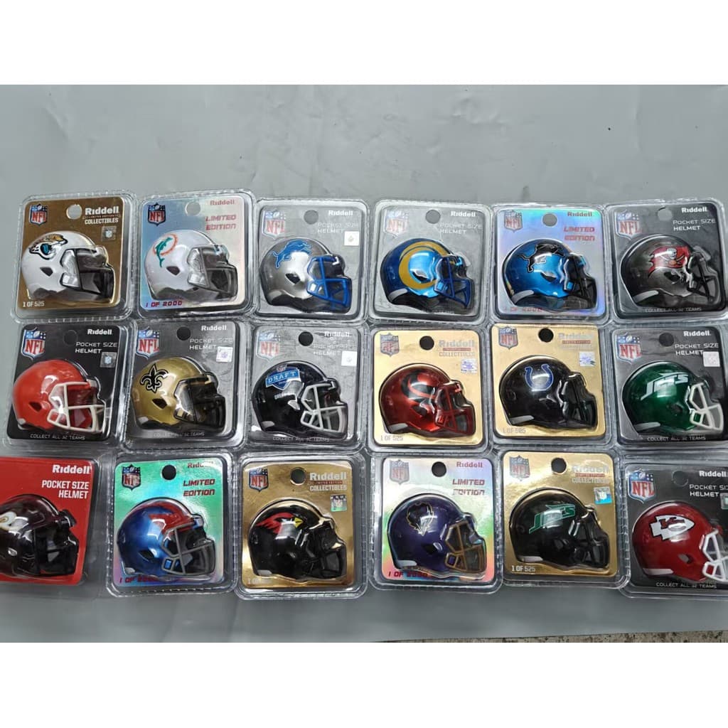 Item popular: Mini capacete colecionável da NFL RIDDELL, ornamento de time de futebol americano 1/4 FCHA