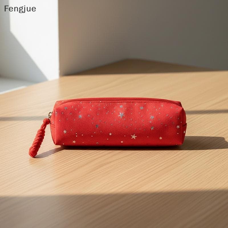 Fengjue Multifuncional Estrela Onda Ponto Lápis Caso 1 Pc Design Minimalista Saco De Armazenamento De Maquiagem Para Est