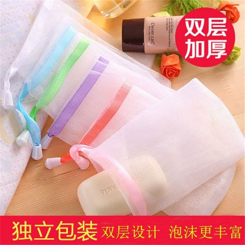 Cabeça de coletor de sabão esmagado, reutilização de sabão, prático, saco de espuma de sabão, rede automática pendurável