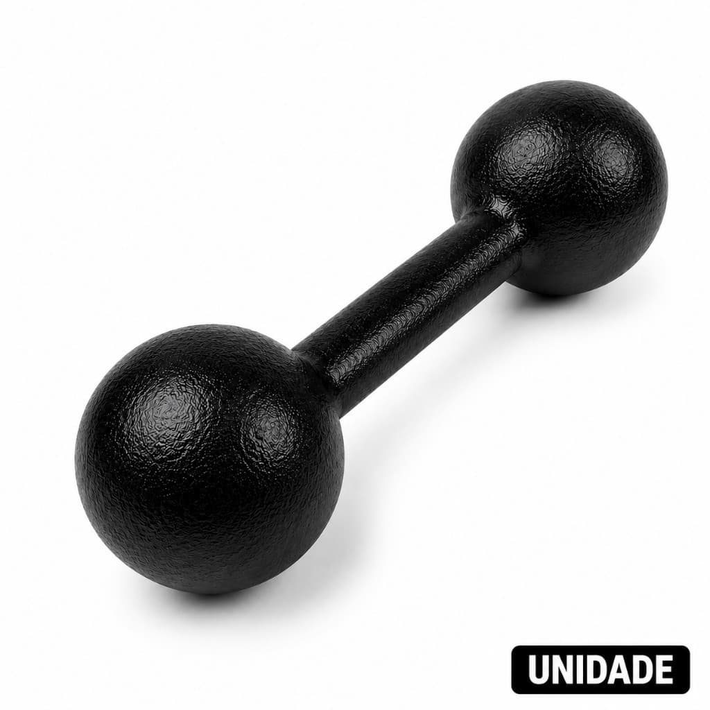 Desconto - Oferta Halter Bola Pintado 2Kg Unidade Academia Musculação Treino Fitness Preto