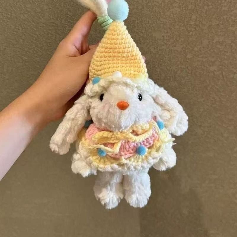 Lop coelho boneca de pelúcia chaveiro pingente bonito presente de alto valor dos desenhos animados boneca coelho saco pi
