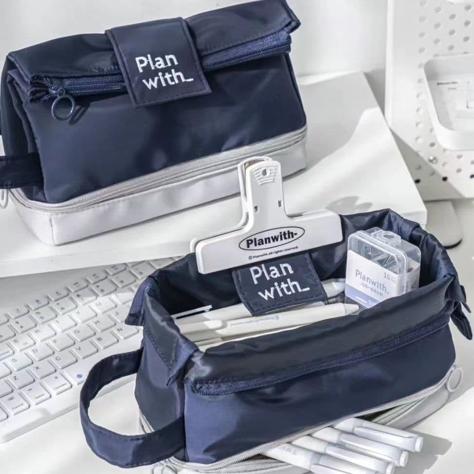 Estojo estilo japonês de grande capacidade para estudantes do ensino médio feminino caixa de papelaria de alto valor sim