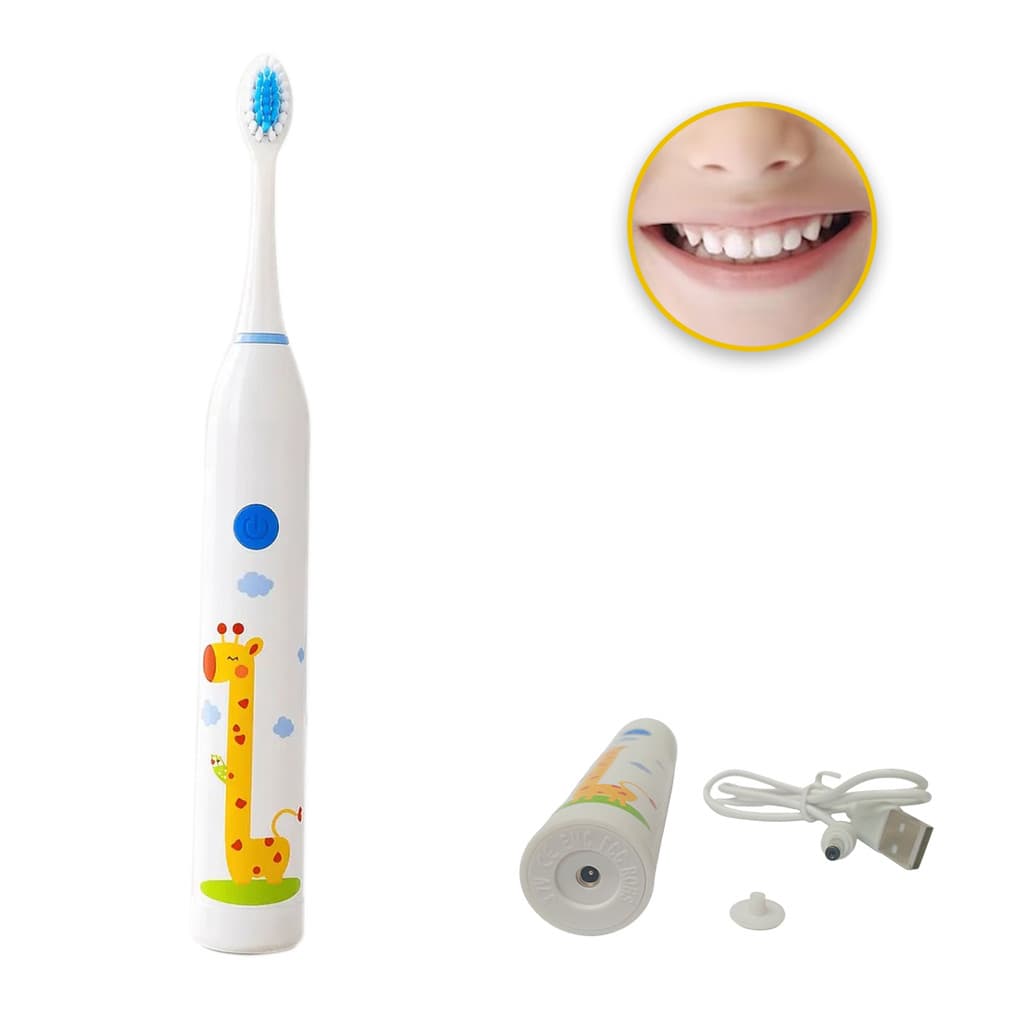 Escova de Dente Eletrica Recarregavel 6 Velocidades Limpeza Gengiva Oral Lingua Higiene Dental Profunda Boca