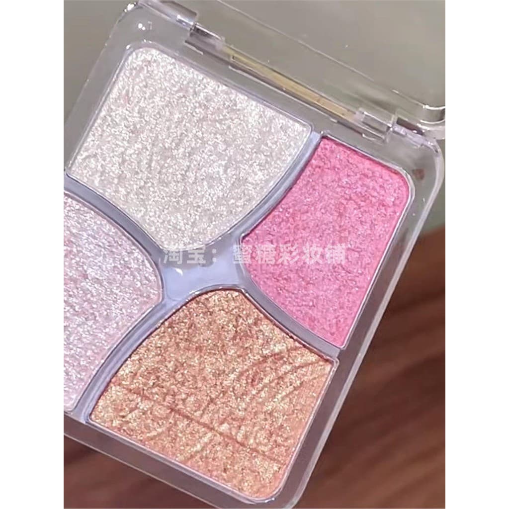 Como aplicar mais lindo rosa roxo polarizado flash camaleão sombra de quatro cores perolado flash alto brilho cor B