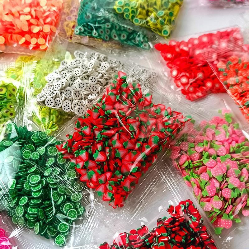 Cerâmica macia fatiada 2023 frutas estilo fino 10g Gooka creme cola epóxi doces pequeno pacote personalizado conjunto ac