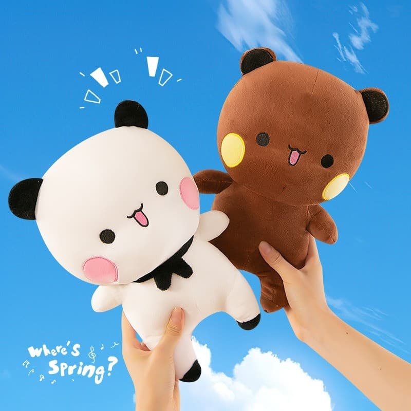 Brinquedo de pelúcia de panda fofo, estatueta adorável, boneco de pelúcia Yier e Bubu, presente bidimensional, brinquedo