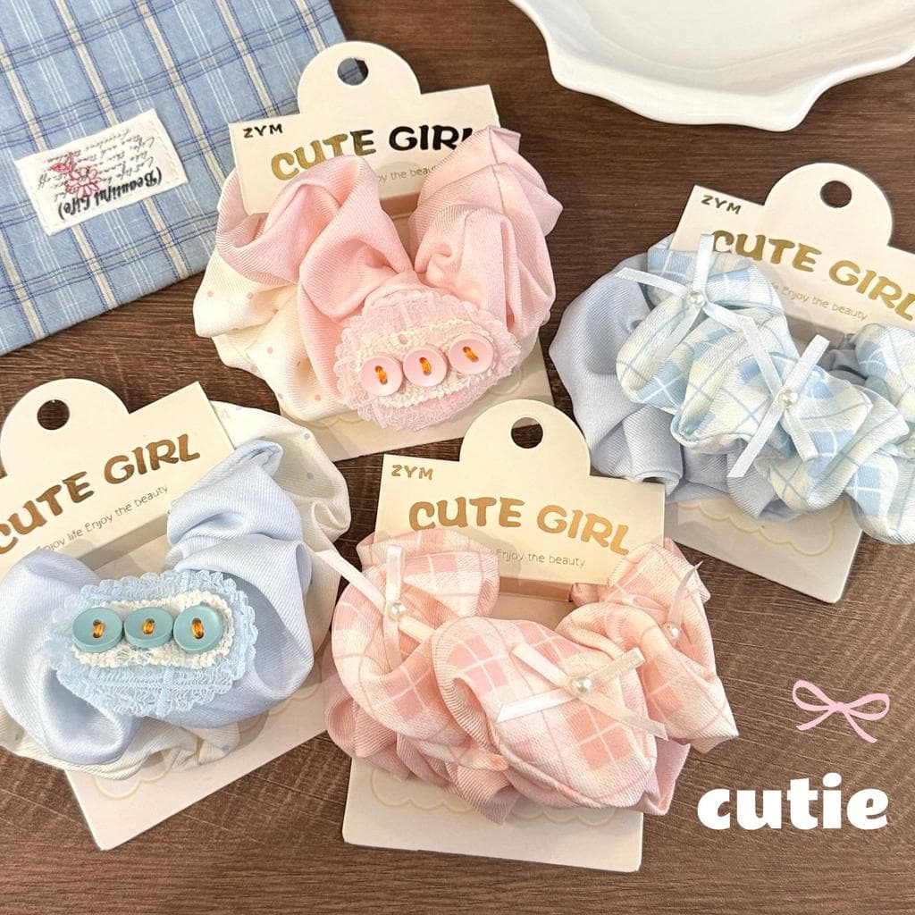 Estilo francês de alto valor xadrez arco nó Scrunchy laço de cabelo feminino alta elasticidade bonito rabo de cavalo ace