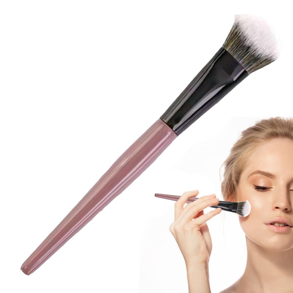 Blush Brush For Cheeks - 17.5cm Soft Bristles Powder Setting Brush, Portable Face Makeup Blending Cosmetic Tool | For Wo