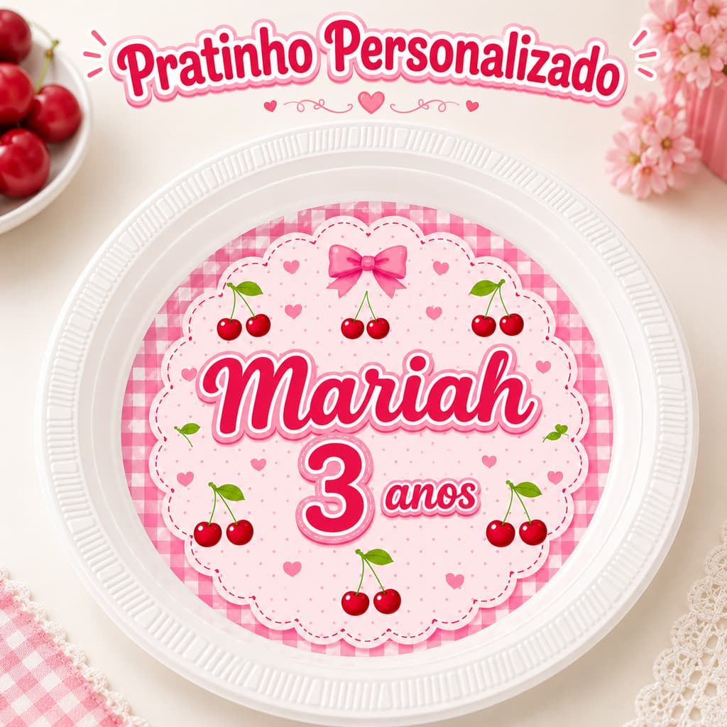 Pratinho Descartável Personalizado para sobremesa