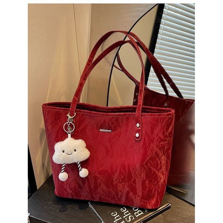 Bolsa Tote feminina novo estilo de grande capacidade estudante Commuter saco outono inverno Casual All-Match bolsa de om