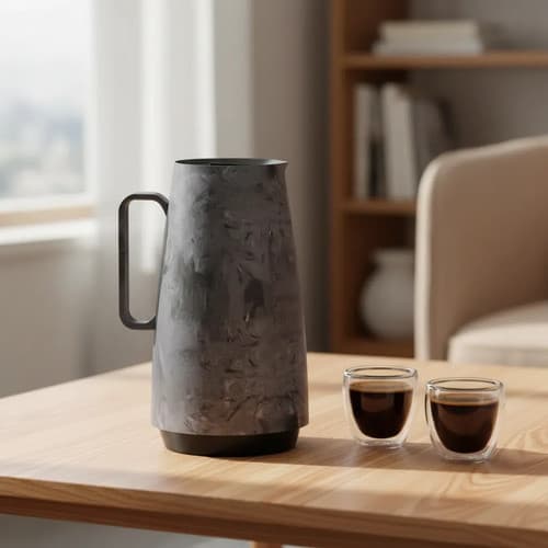 Bule Térmico Tramontina Marmorizado 500ml Café Chá Cinza-esc Cinza-escuro