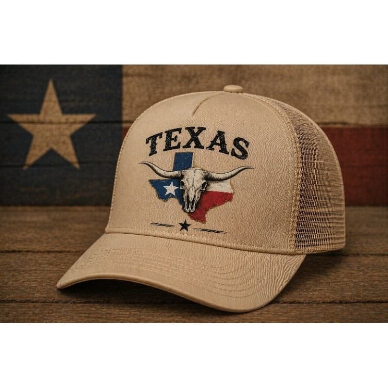 Boné Texas Country Telinha Trucker Aba Curva Masculino Ajustável Estilo Rodeio Envio Rapido