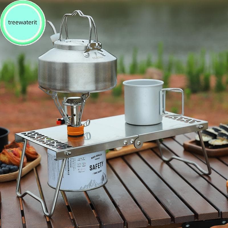 treewaterit Chaleira De Aço Inoxidável Ao Ar Livre Alça De Loing Acampamento Pendurado Pote Portátil Cafeteira Piqueniqu