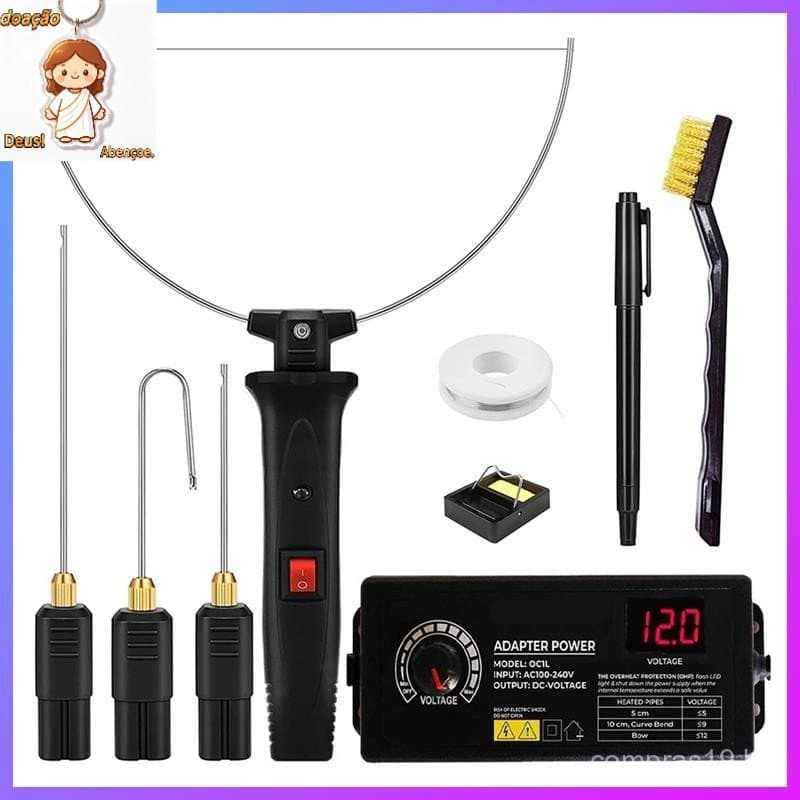 Kit De Cortador De Espuma De Fio Quente 4 Em 1 Conjunto De Corte Com Ferramenta De Escultura Elétrica E Adaptador De Tra