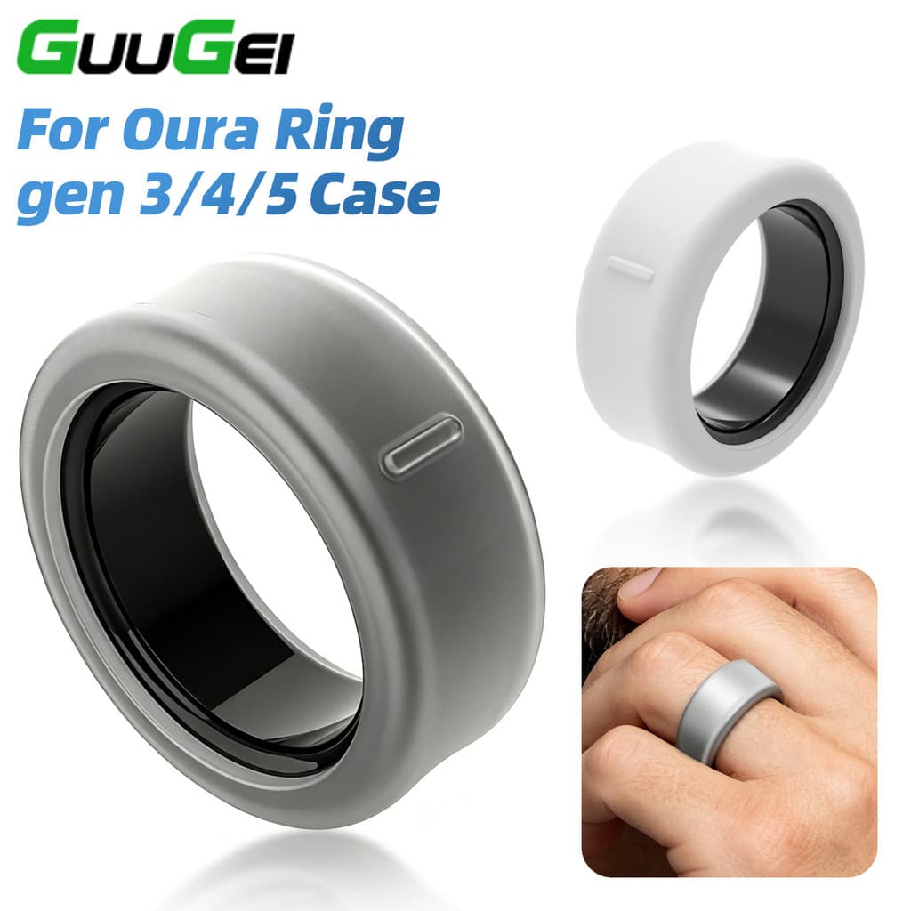 Guugei Capa De Silicone Protetora Shell Oura Ring Gen 3/4/5 Antiarranhões Elástica Macia