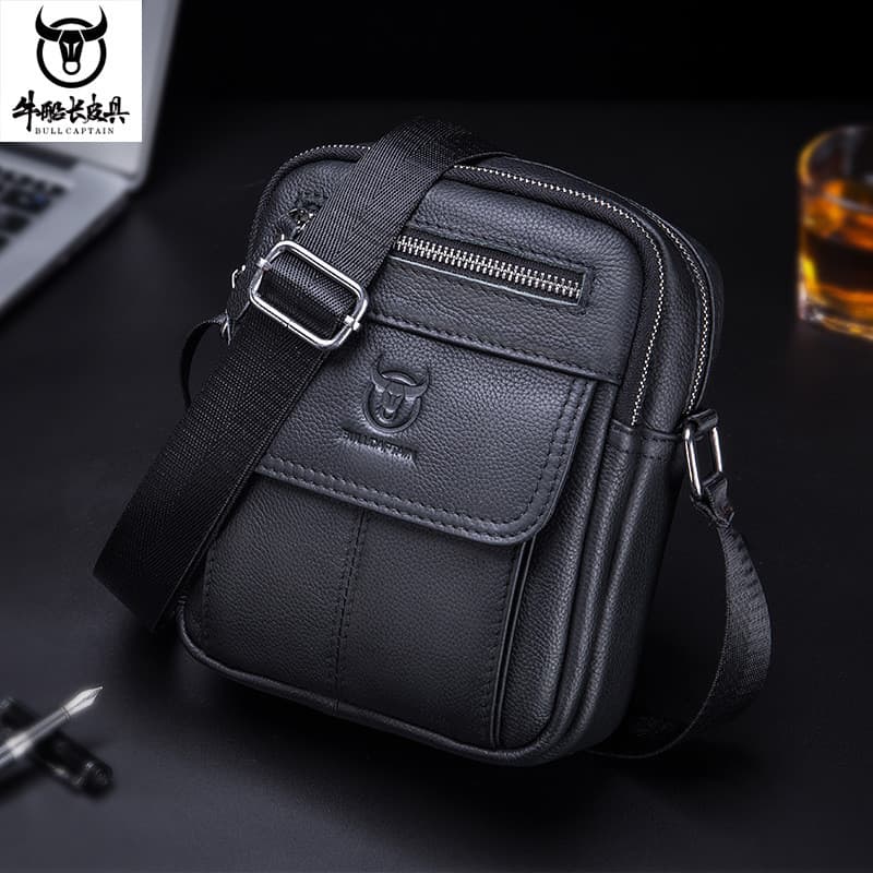Bolsa de viagem esportiva masculina couro genuíno de um ombro mensageiro primeira camada de couro negócios Casual versão