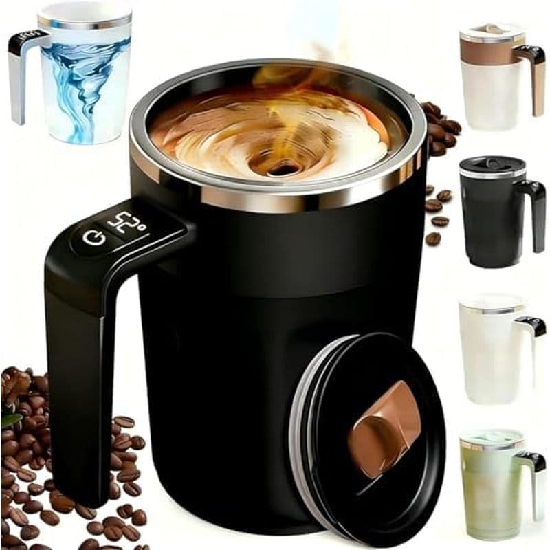 Xícara De Café Com Agitação Automática Display Tempeure , 2026 Nova Caneca Recarregável , Tampa , Canecas Portáteis De A