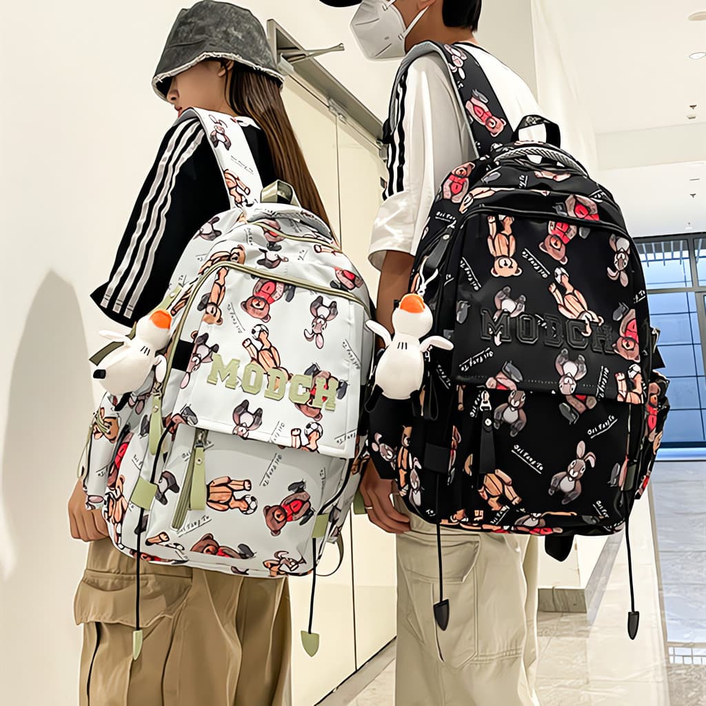 Francês CsagKsag Novo Estilo Estudantes do Ensino Médio Cartoon Ridge Protection Mochila Masculina Leve Redutor de Carga