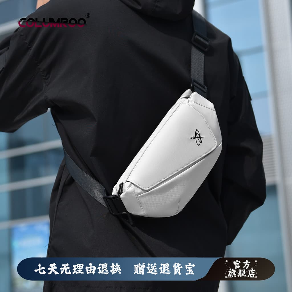 Bolsa de peito estilo funcional portátil masculina 2025 verão novo estilo Street Wear bolsa de cintura repelente de água
