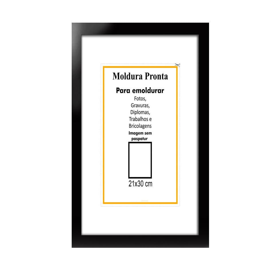 Porta-Certificado A4 (21x30 cm) – Para Diploma e Foto, Com Vidro, Moldura Preto ou Branco, Fabricação Própria