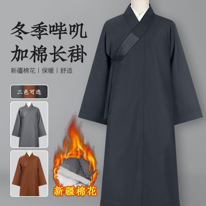 Monge roupas de inverno monge Robes monge casacos longos casacos de algodão roupas Picchu casacos de algodão