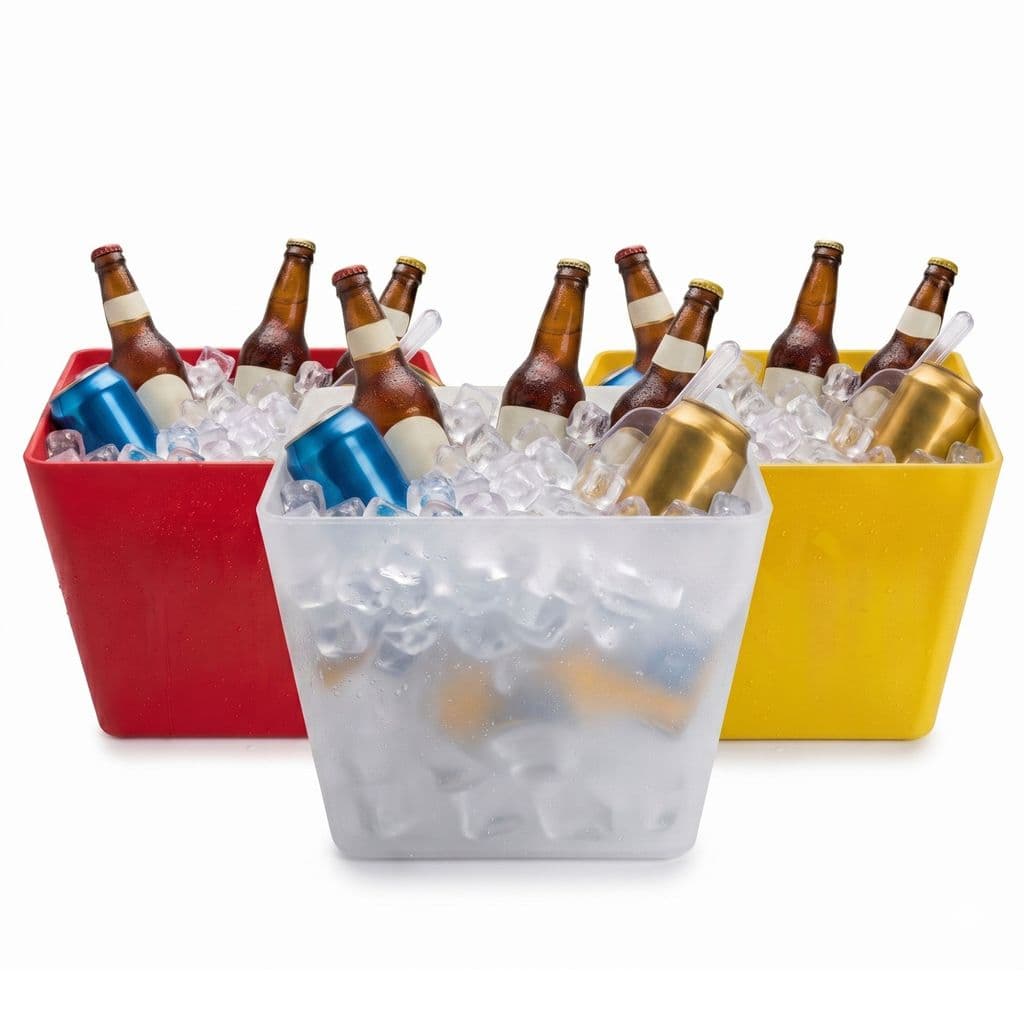 Balde De Gelo Champanheira Quadrado 4,5L PP Resistente
