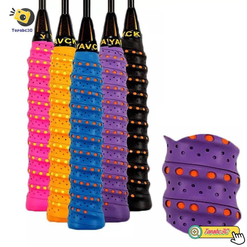 Overgrip De Tênis TOPABCC , Badminton Antiderrapante De Absorção De Suor , Punho De Raquetes Respiráveis Perfuradas