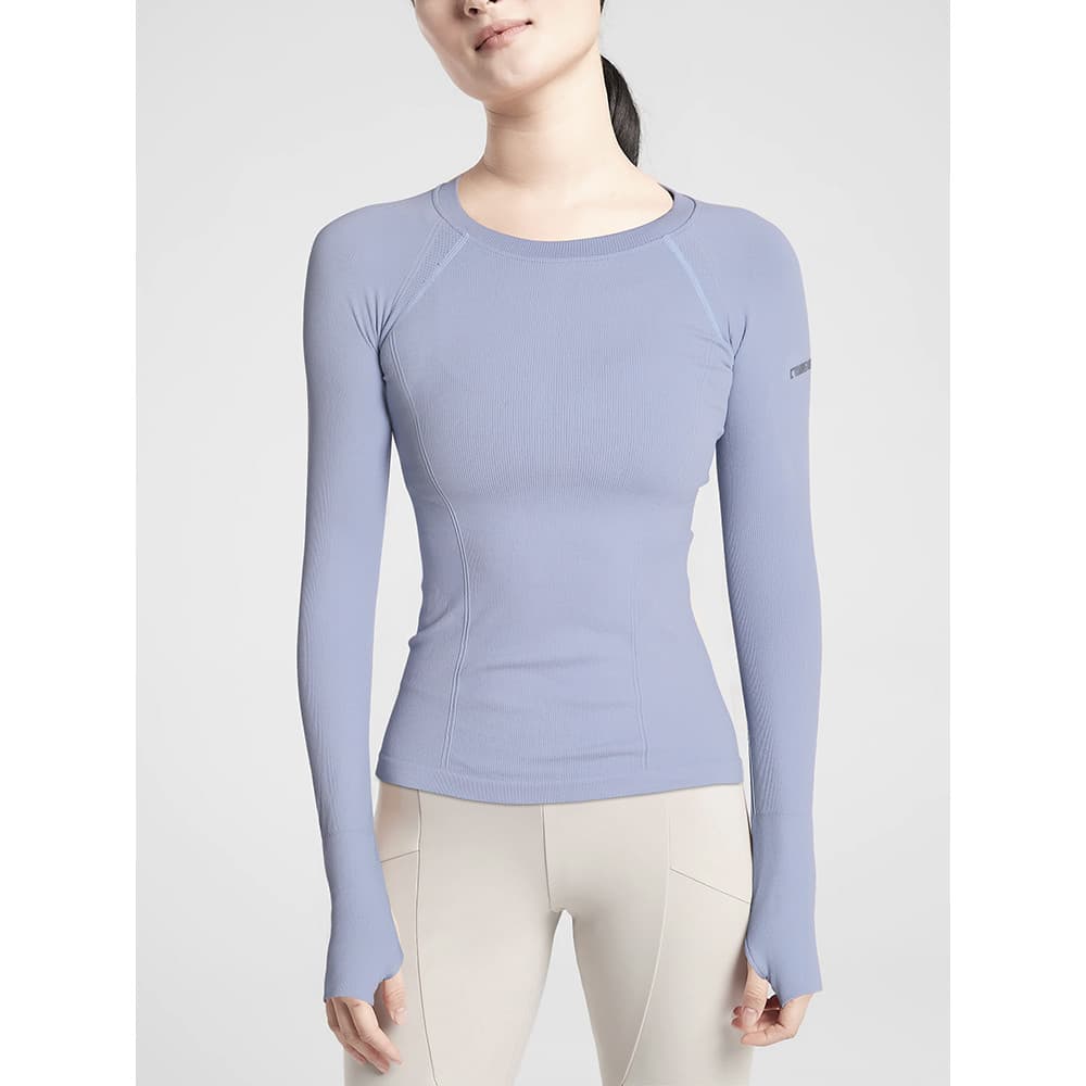 Supaitao roupas de Yoga de manga comprida topo fino-ajuste esportes camiseta roupas de Fitness de secagem rápida corrend