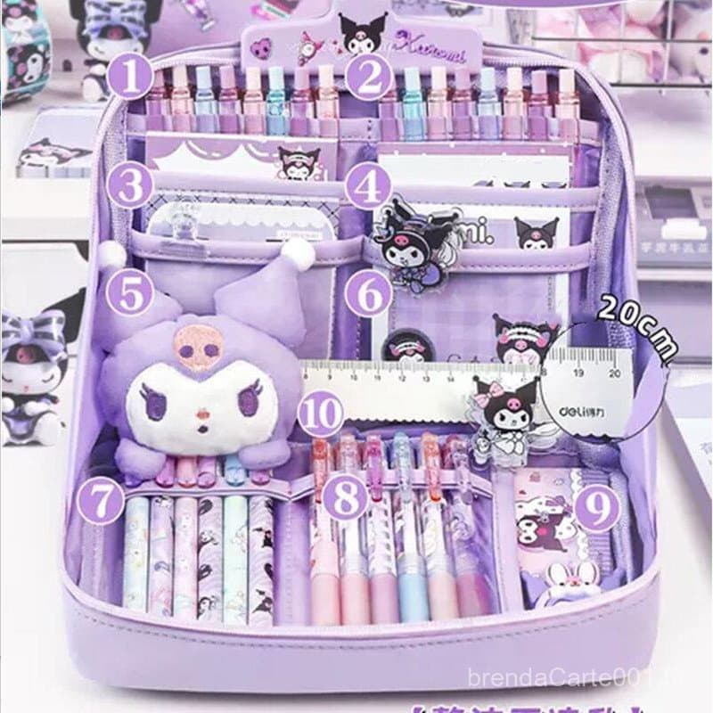12 Camadas Estojo De Lápis De Grande Capacidade Sanrio Kuromi Boa Aparência Classificação