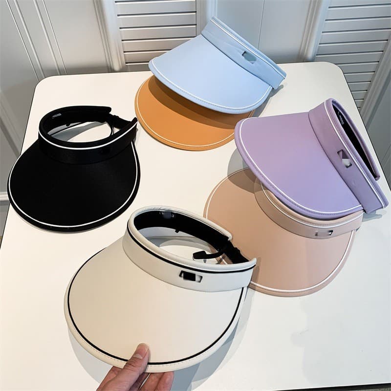 Sombrinha oco chapéu superior verão feminino esportes ao ar livre protetor solar máscara de compras versão coreana simpl