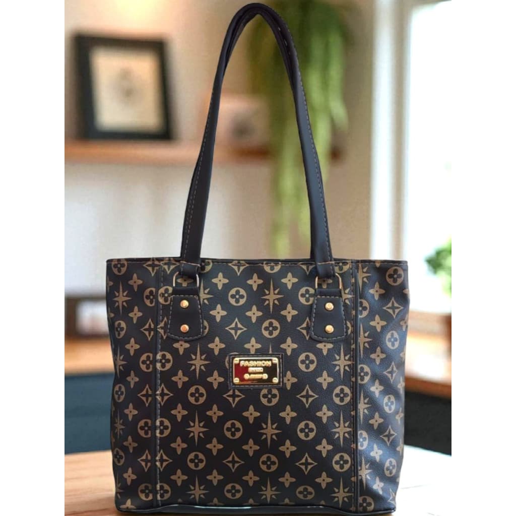 Bolsa Feminina Grande Sacola de Ombro Preta para Trabalho Faculdade