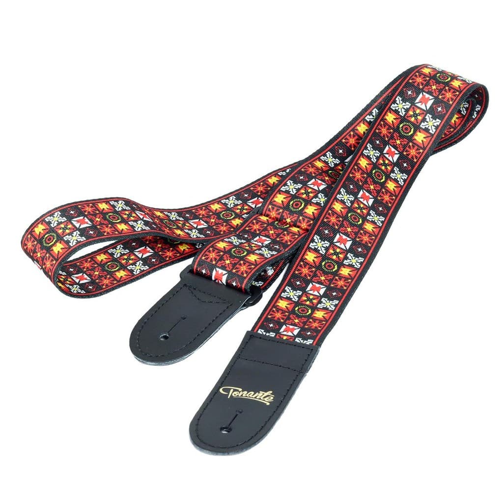 Correia Tonante De Poliéster Design Jimmy Hendrix Woodstock Vermelha - Tn11s