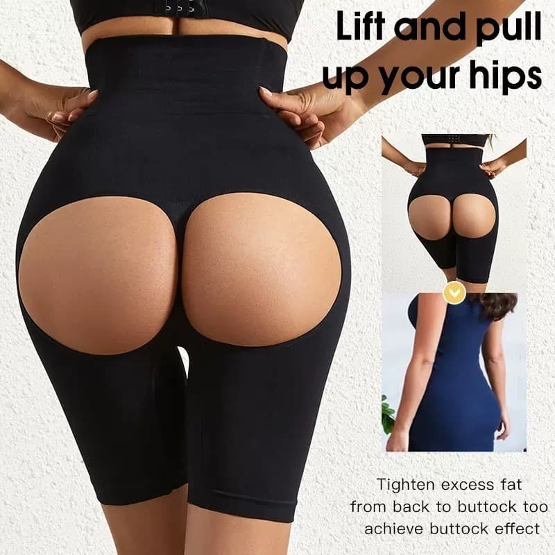 Calcinha short cinta levanta empina bumbum 4 BARBATANAS zero barriga modeladora 2 em 1(FIO DENTAL)