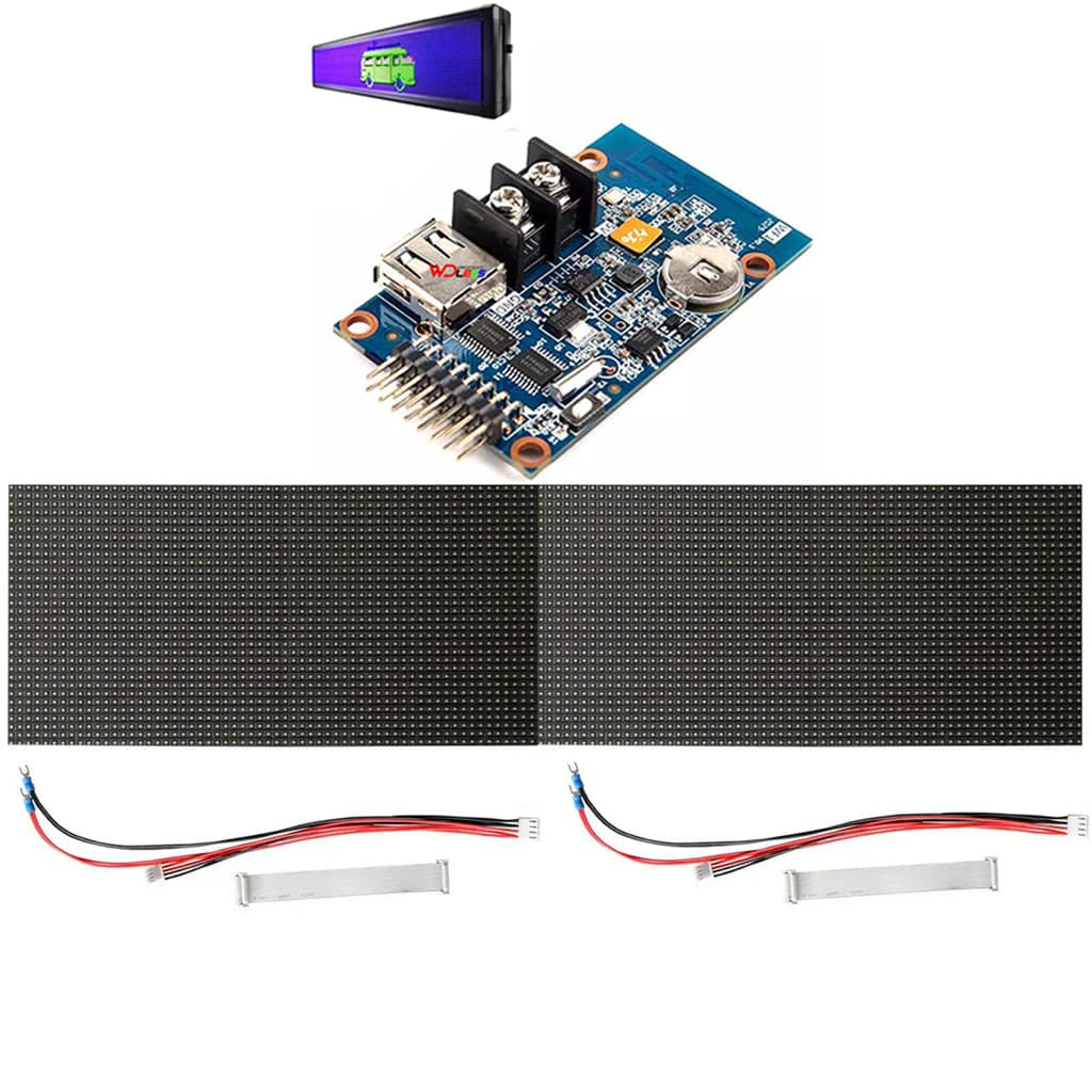 Painel P4 Indoor Hub75 Full Color 16X64cm + Placa Wf1 Wifi