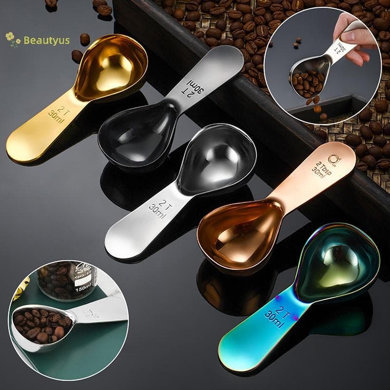 Beautyus Colher De Café De Aço Inoxidável E Medidora Utensílio Com Graduada Ergonômica Precisa